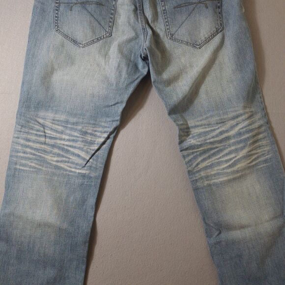 Rocawear Jeans Mens 40x36 Blue Classic Fit Hip Hop Denim Regular Whiskered - Picture 11 of 11